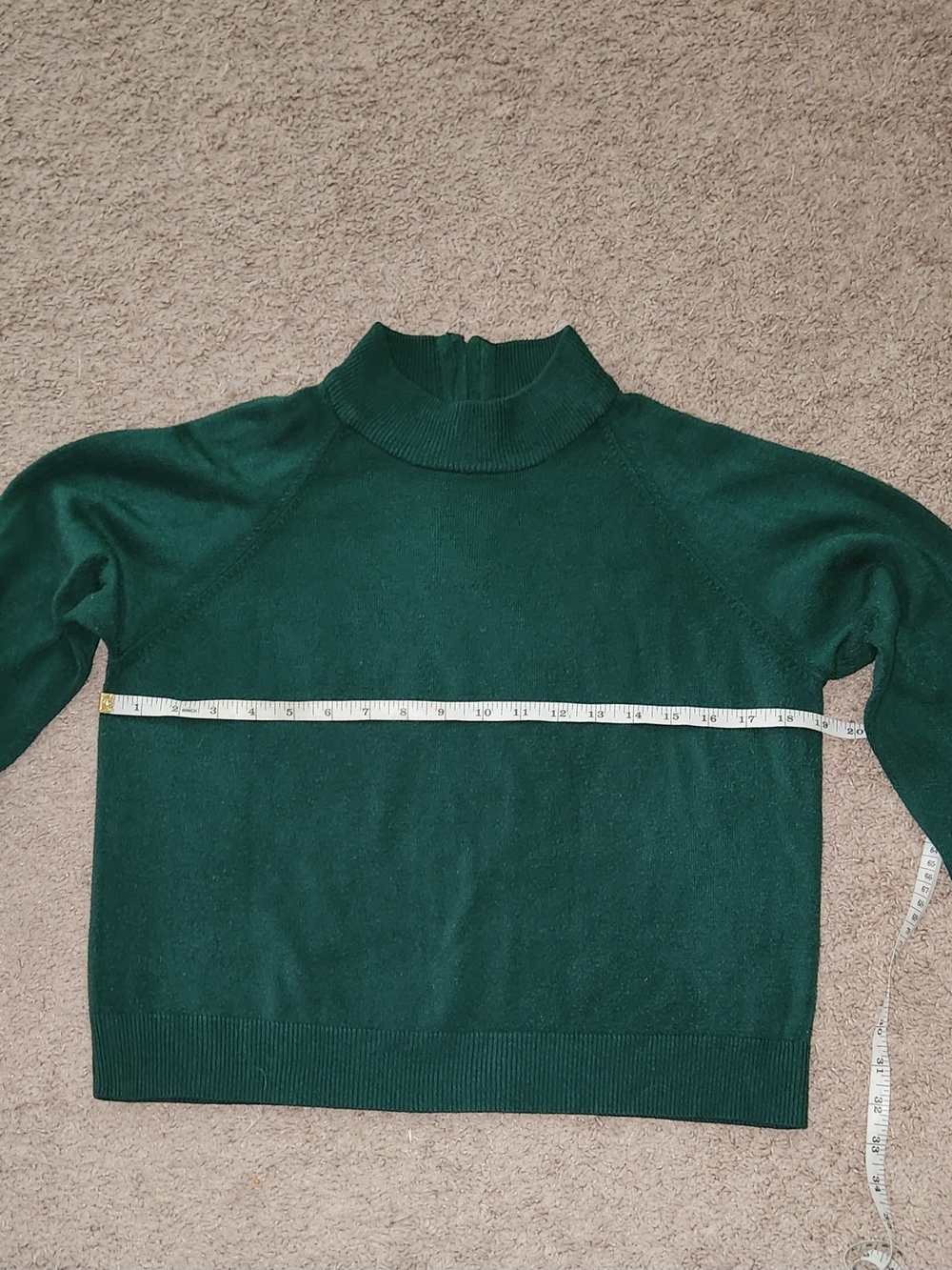 Vintage Drapers and Damons High Neck Sweater Dark Green Petites Small